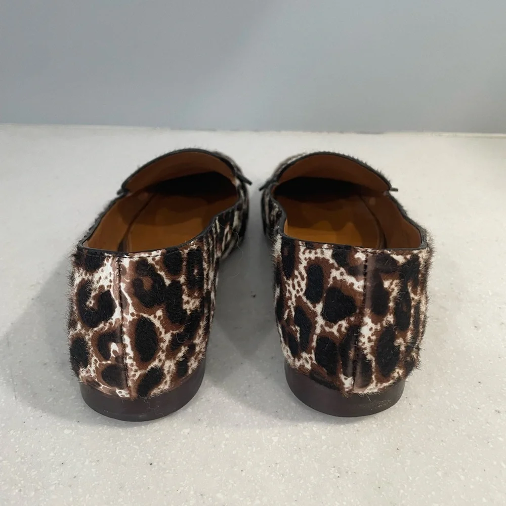 Tory Burch Miller Logo Leopard Calf Hair Loafers | Size 6 | Authentic